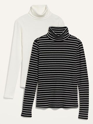 Rib-Knit Long-Sleeve Turtleneck Top 2-Pack for Women | Old Navy (CA)