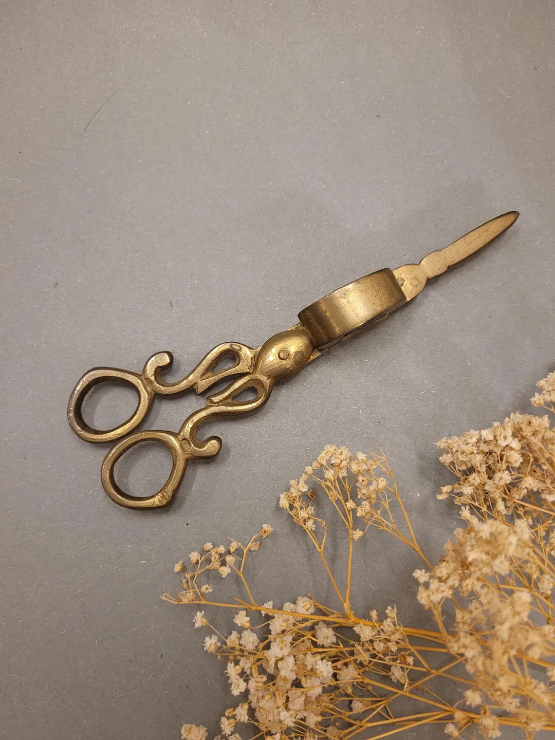 Antique Brass Candle Wick Trimmer Snuffer – 19th Century, Ornate Handles - Etsy | Etsy (US)