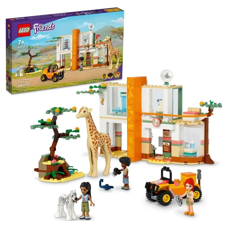 LEGO Friends Mia's Wildlife Rescue Toy 41717 with Zebra and Giraffe Safari Animal Figures plus 3 ... | Walmart (US)