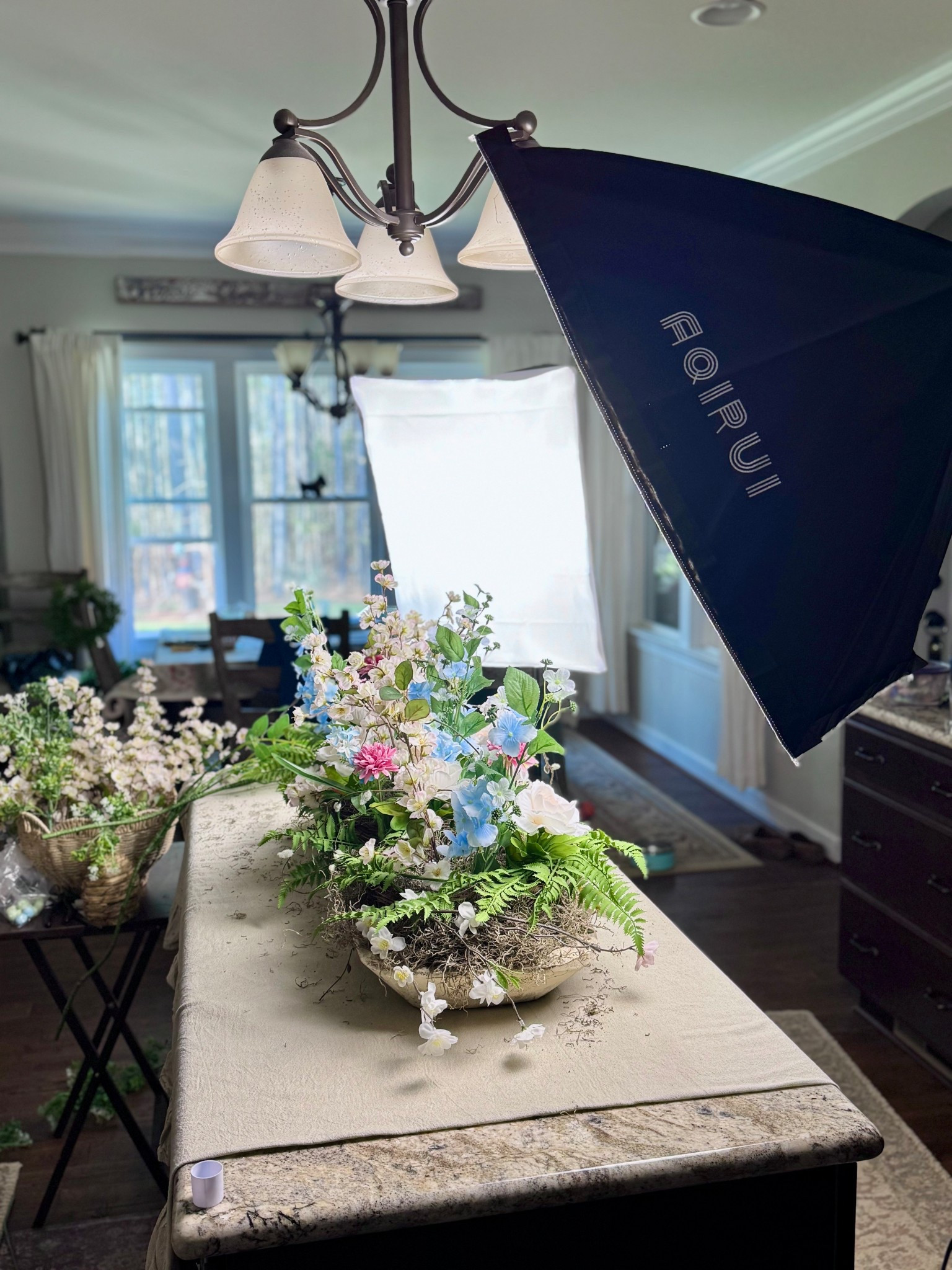 Here’s a little behind-the-scenes moment from yesterday’s floral centerpiece tutorial—because the finished photo never tells the full story, does it?

Lighting gear in the kitchen, flower clippings everywhere, and me doing a little creative chaos dance trying to get it all just right… but oh, the joy of watching something beautiful come to life!!

If you’ve ever wondered what it really looks like when I’m filming, well—this is it!
And yes, that’s a flower basket on a TV tray. We do what we gotta do!

Tell me—do you love seeing the BTS mess or do you prefer the polished moments? I’m learning to embrace both.

✨ Curious what I use to shoot my content?
From my lighting kit to my phone stand, I’ve rounded it all up for you!


#BehindTheScenes #FloralDesign #CottageStyleDecor #CreativeProcess #RealLifeMagic #SpringDecor