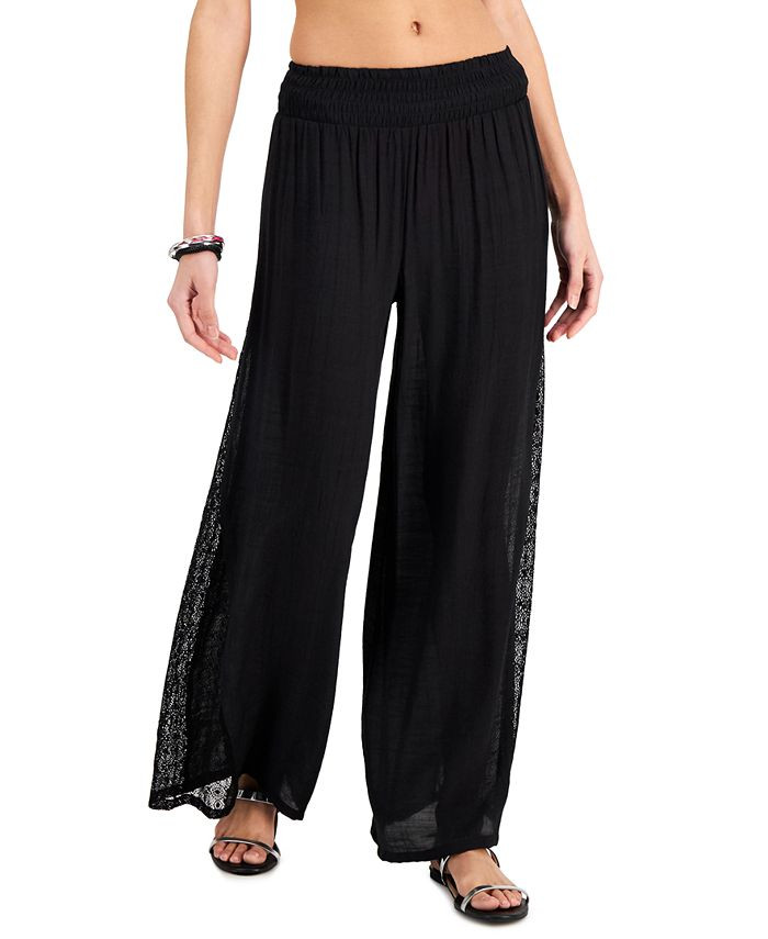 Juniors' Lace-Trim Cover-Up Pants, Created for Macy's | Macys (US)