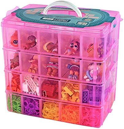 Bins & Things Stackable Toys Organizer Storage Case Compatible with Calico Critter, Hot Wheels, L... | Amazon (US)