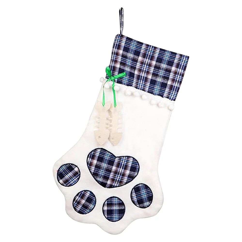 Cbcbtwo Christmas Stockings Set of 1, 16 inch Personalized Christmas Stockings, Dog Paw Shaped Ca... | Walmart (US)