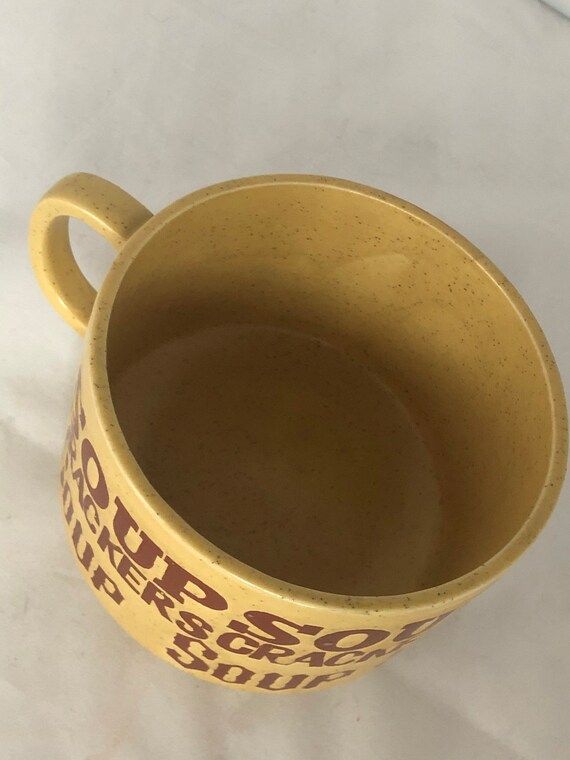 Big Wide-mouth Vintage Crockery Stoneware Soup Mug Soup and - Etsy | Etsy (US)