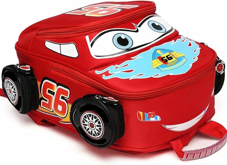 Toddler Boys Girls Backpack Waterproof Cartoon Truck Car Kindergarten Child Snack School Bag (Red... | Amazon (US)