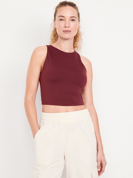 CloudComfy High-Neck Longline Sports Bra | Old Navy (US)
