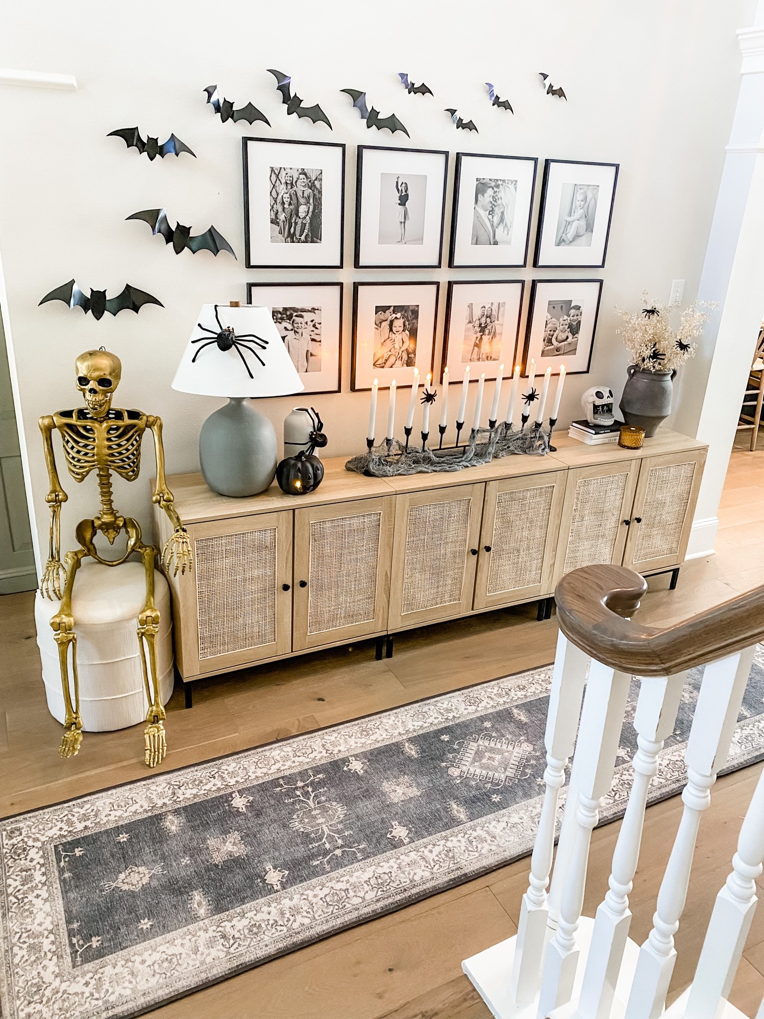 Entryway Halloween decor! Console is a VERY easy DIY. Info saved in a highlight bubble on IG: KayleyMillerHome 





Skeleton, Halloween decor, Halloween decorations, entryway styling, cane sideboard, cane sideboard #LTKHalloween

#LTKSeasonal