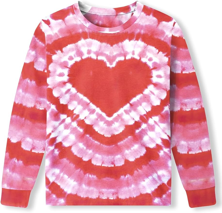 BesserBay Unisex Kid's Valentines Day Print Top Mardi Gras Long Sleeve Shirt 2-10 Years | Amazon (US)
