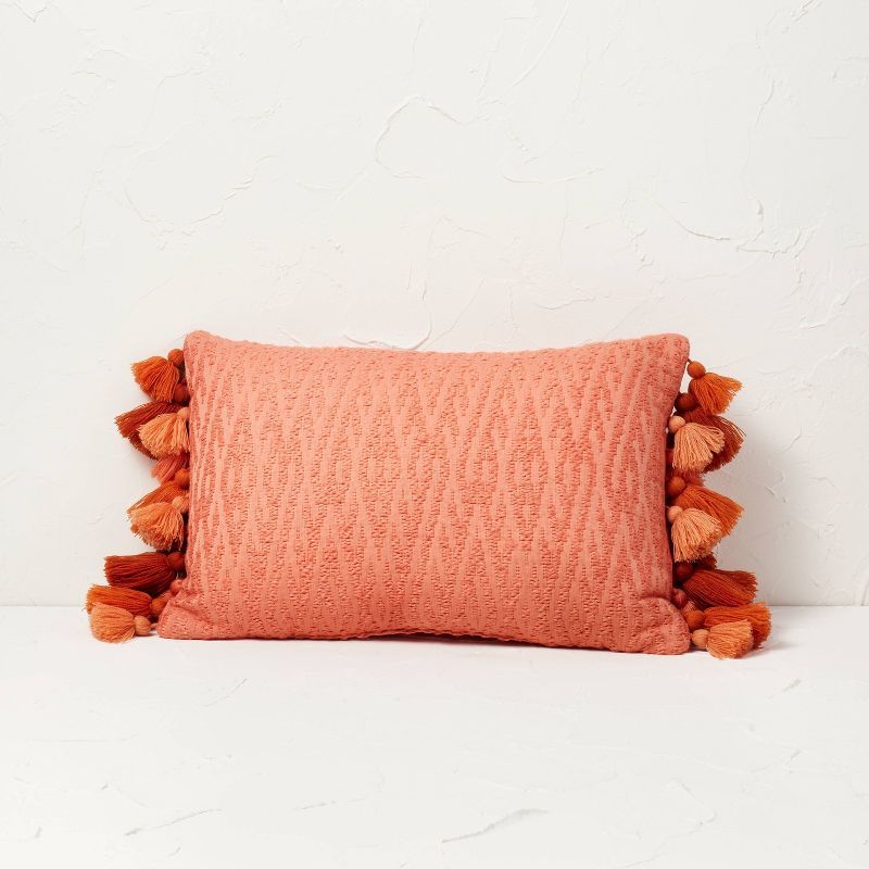 Chunky Woven Lumbar Throw Pillow with Tassels - Opalhouse™ designed with Jungalow™ | Target
