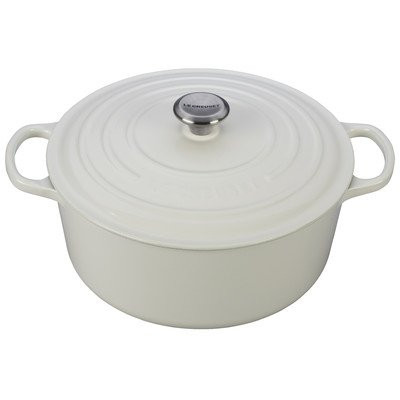 Le Creuset Signature Enameled Cast-Iron 5-1/2-Quart Round French (Dutch) Oven, White | Amazon (US)