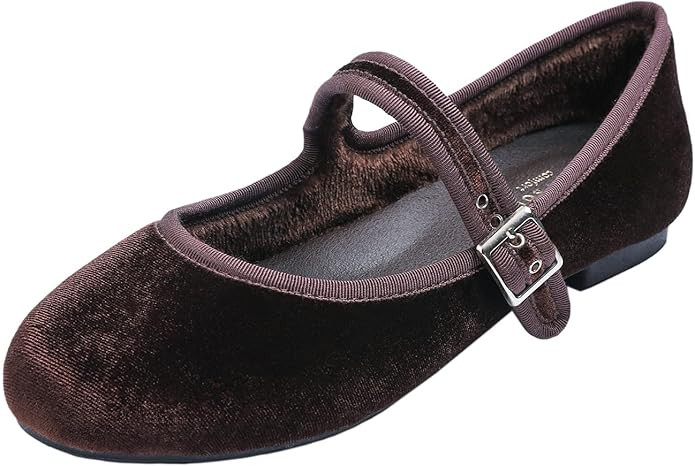 FEVERSOLE Women's Soft Cushion Extra Padded Comfort Round Toe Mary Jane Metal Buckle Fashion Ball... | Amazon (US)