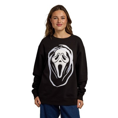 Ghostface Character Art Women's Black Crew Neck Long Sleeve Sweatshirt-XXL | Target