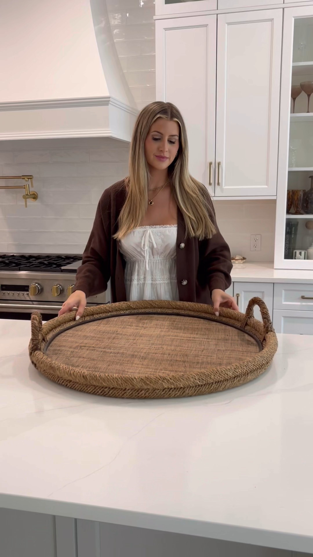 The cutest holiday tray styling 🤍🌲 you can shop everything below! This target sweater is so cozy too - wearing a medium! 

#LTKSaleAlert #LTKHome #LTKStyleTip