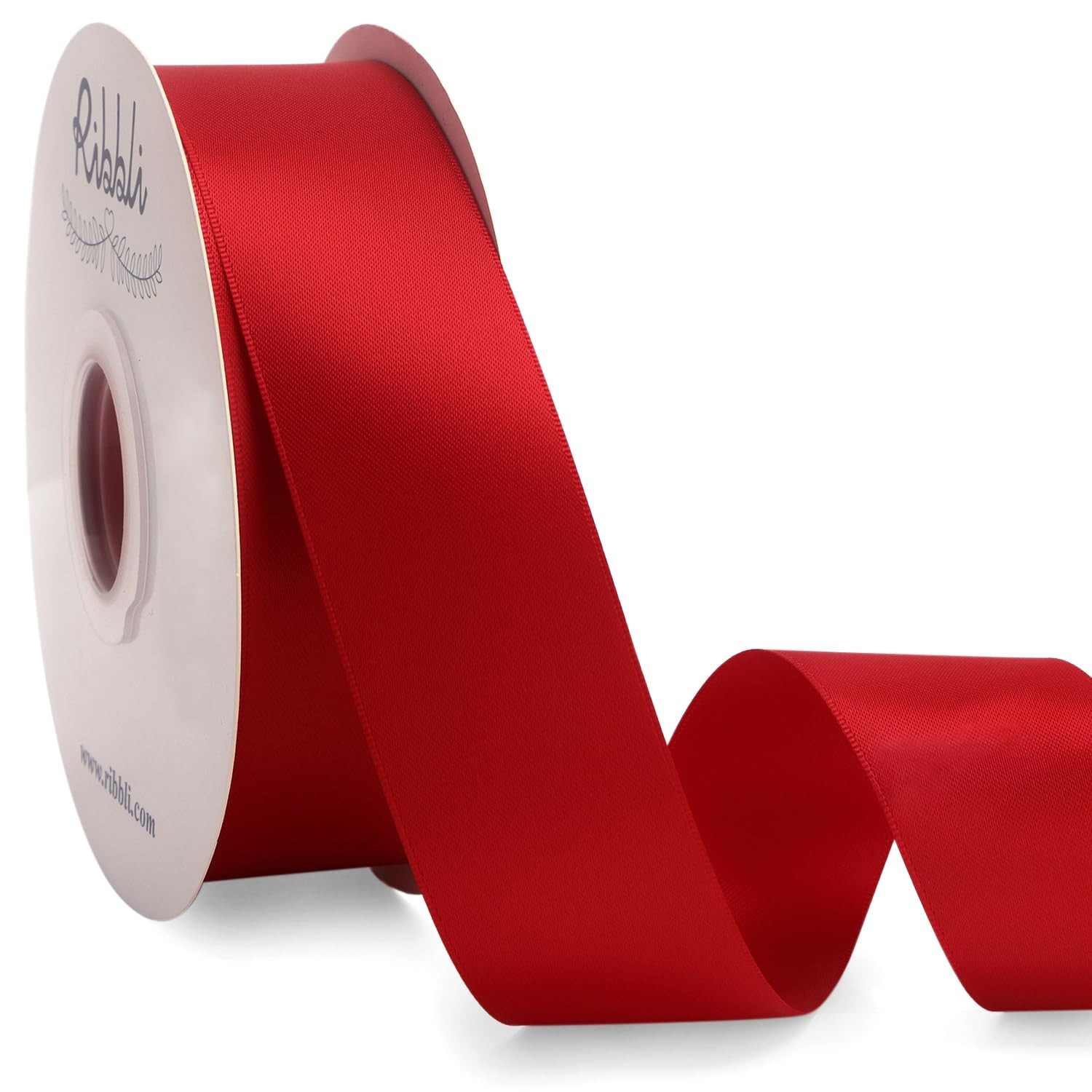 Amazon.com: Ribbli Red Satin Ribbon Double Faced Satin 1-1/2 Inch x Continuous 50 Yards-Red Ribbo... | Amazon (US)