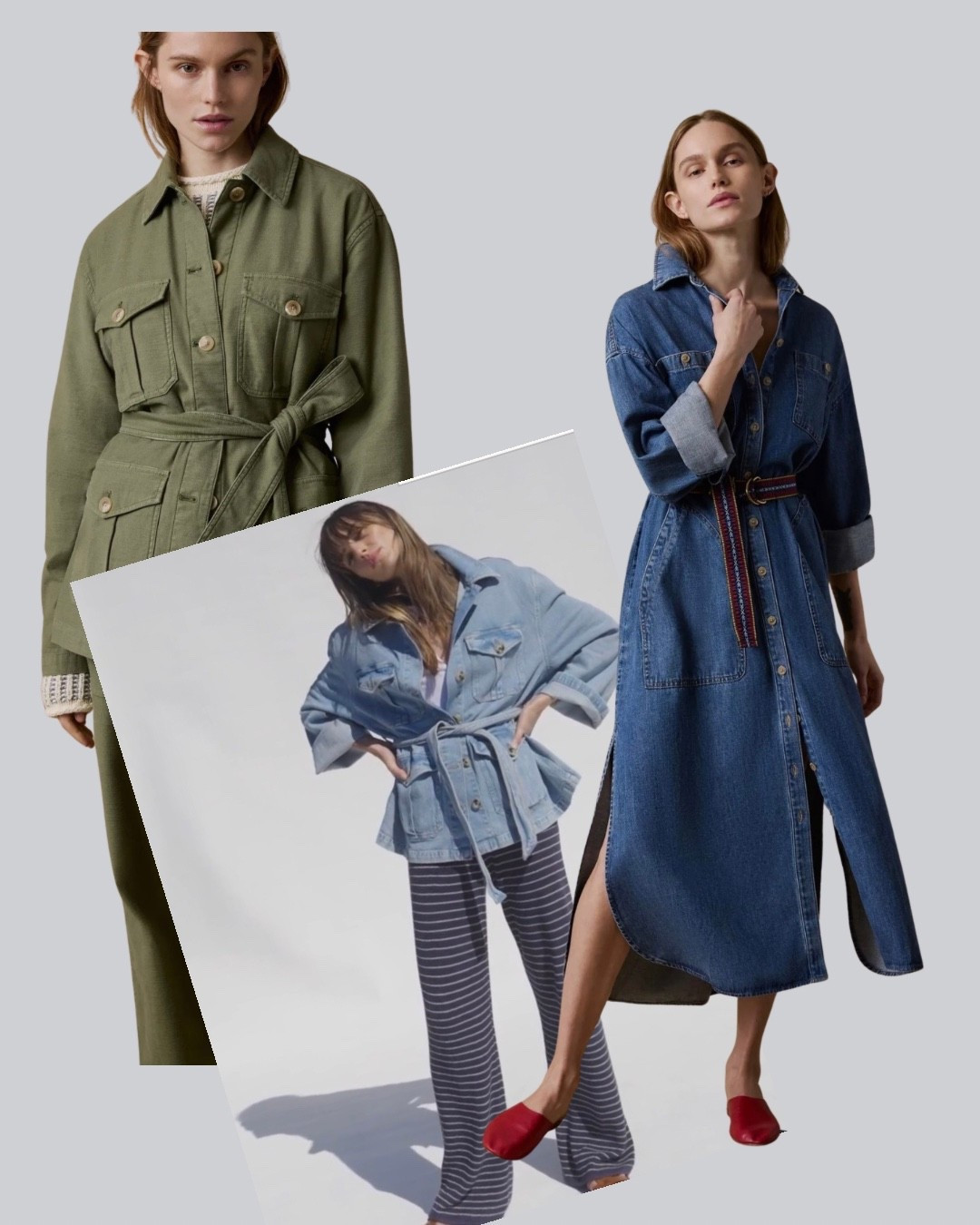 Faherty sale! Finds that take you right into fall!!! 
Denim dress, tie belt denim jacket, utility jacket

#LTKOver40 #LTKSaleAlert #LTKWorkwear
