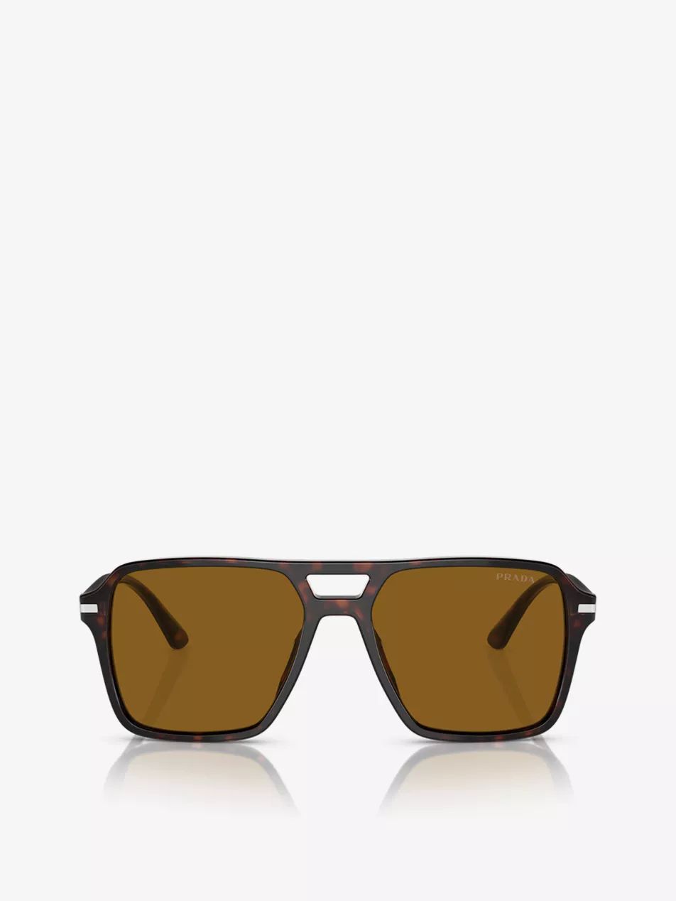 PR 20YS pilot-frame acetate sunglasses | Selfridges