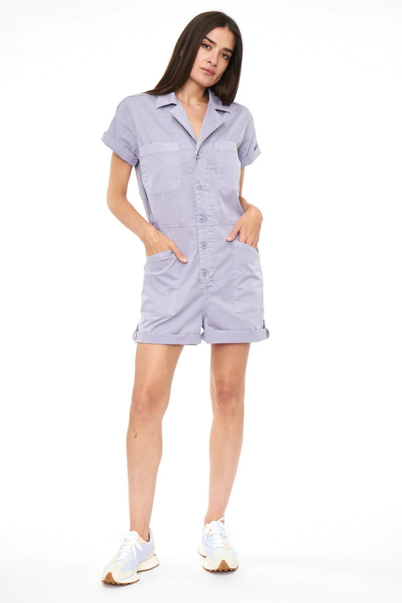 Parker Short Sleeve Romper - Plumeria | Pistola Denim
