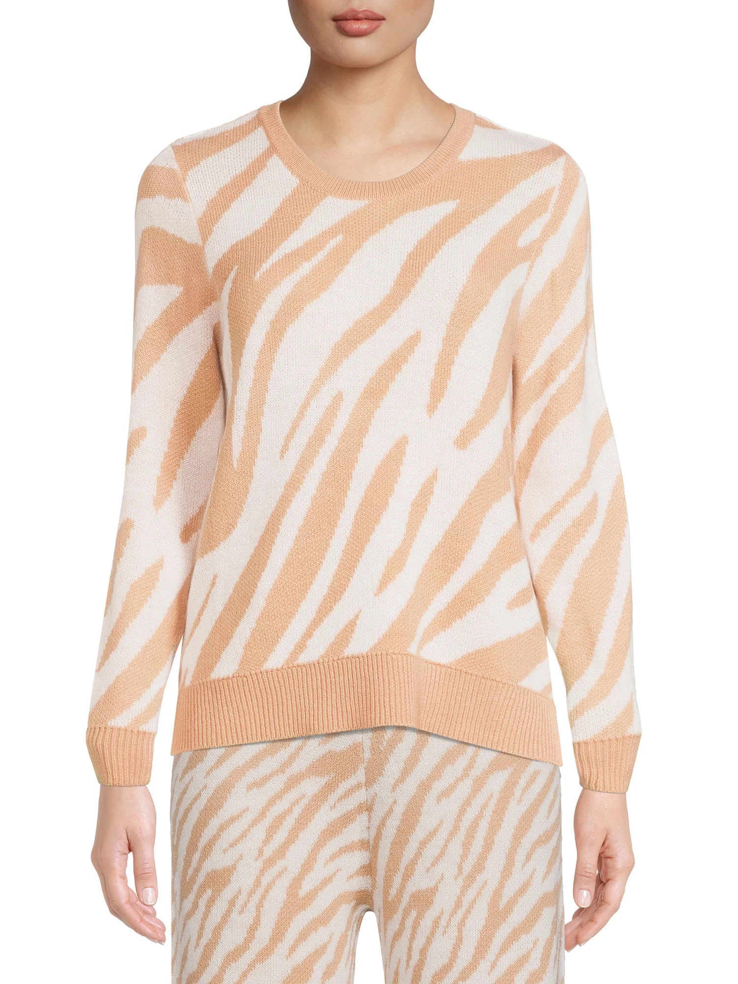 Time and Tru Women's Animal Print Top - Walmart.com | Walmart (US)
