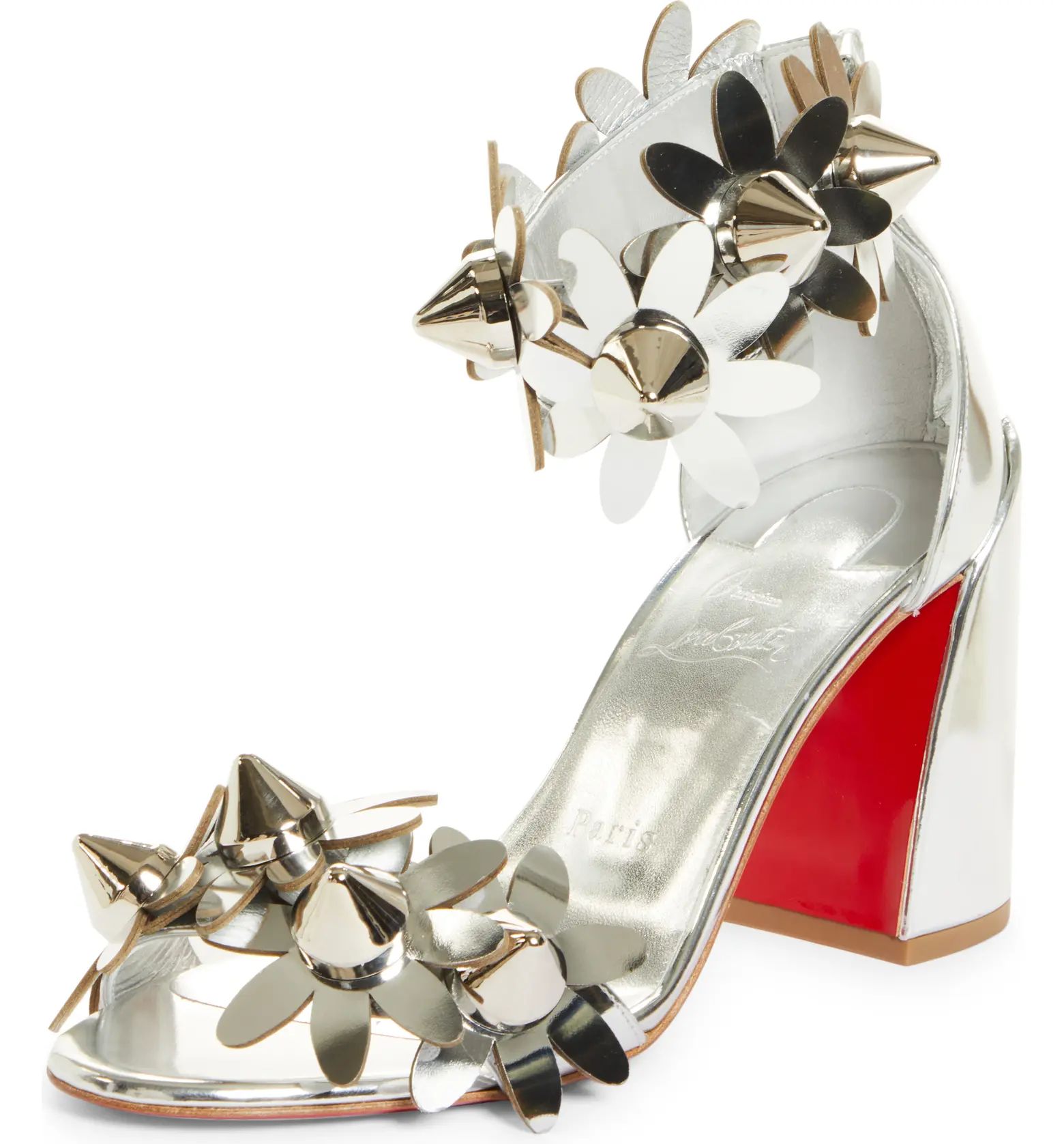 Christian Louboutin Daisy Spikes Ankle Strap Sandal | Nordstrom | Nordstrom