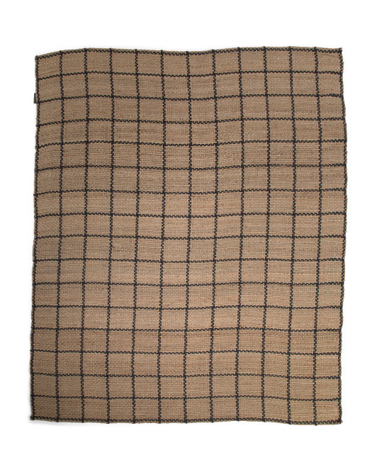 8x10 Jute Fletcher Gridlines Area Rug | TJ Maxx