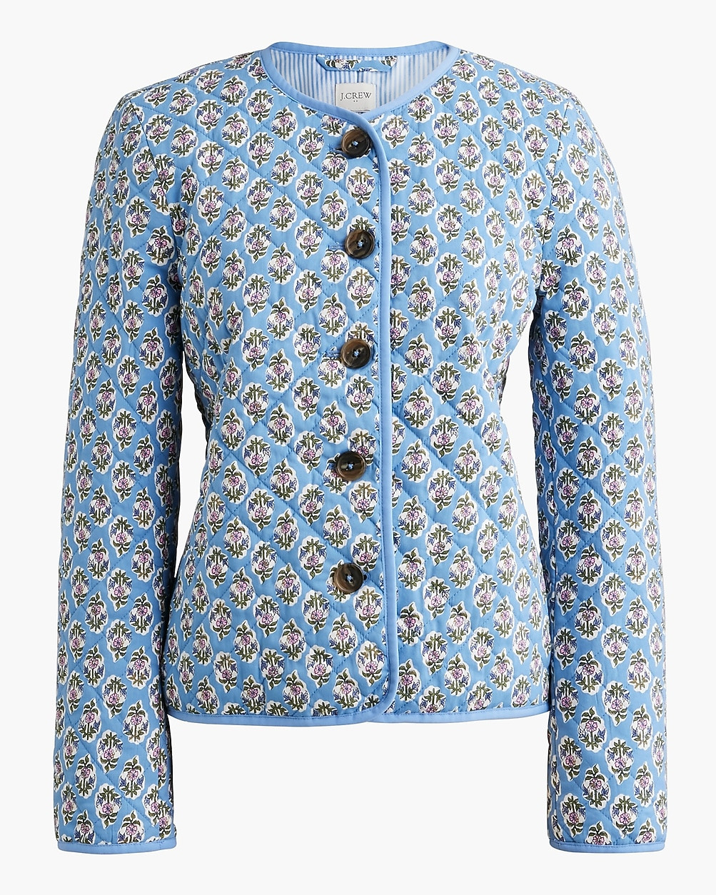 Block-print quilted jacket | J.Crew Factory