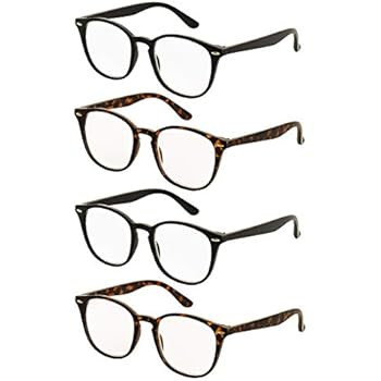 Reading Glasses 4 Pairs Comfort Fashion Matte Readers for Men and Women | Amazon (US)