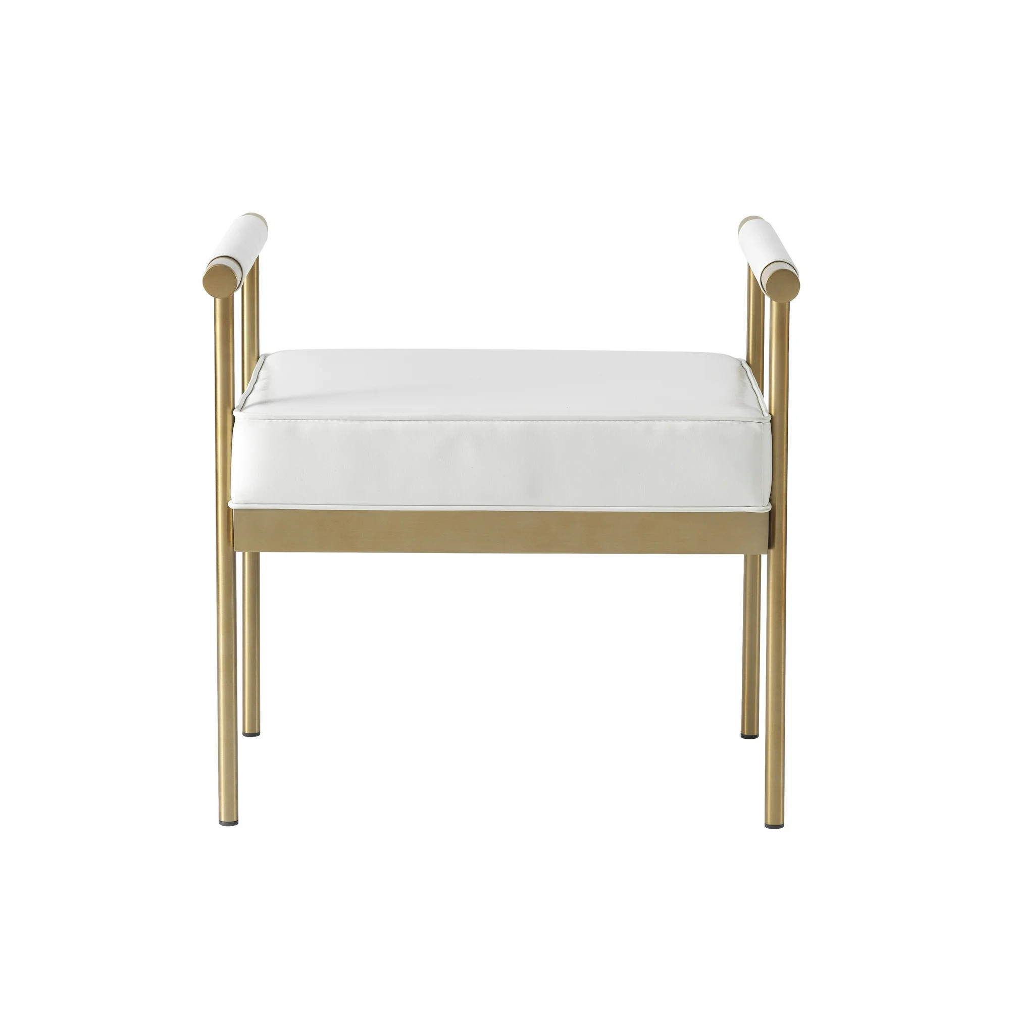 Diva White Vegan Leather Bench | Walmart (US)