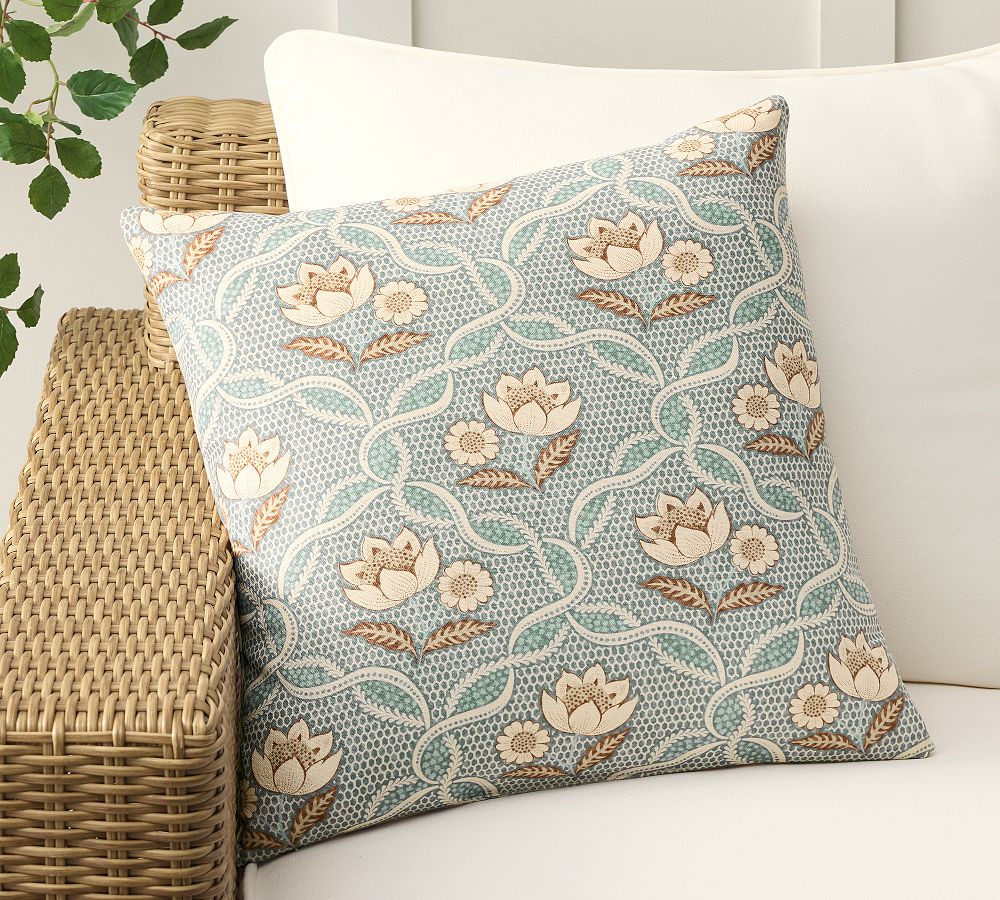 Bloom Reversible Floral Outdoor Pillow | Pottery Barn (US)