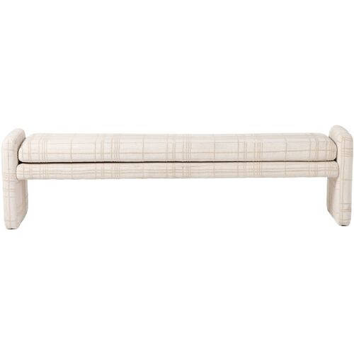 Jayden Accent Bench, Sheffield Ivory Box Print | One Kings Lane