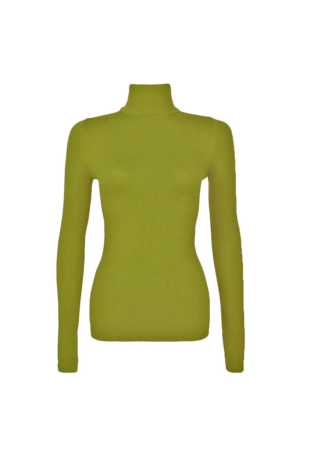 Long Sleeve Turtleneck Top - Chartreuse | Shop BURU