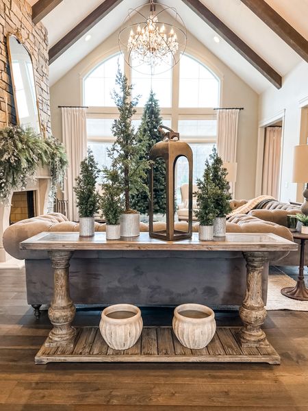 A few small natural pine trees added to a console table make for simple holiday styling 🎄

#LTKHoliday #LTKhome #LTKSeasonal