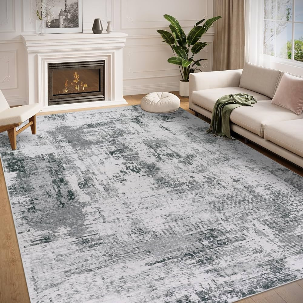 famibay Alfombras lavables a máquina de 8 x 10 pies para sala de estar, modernas y neutras para ... | Amazon (US)