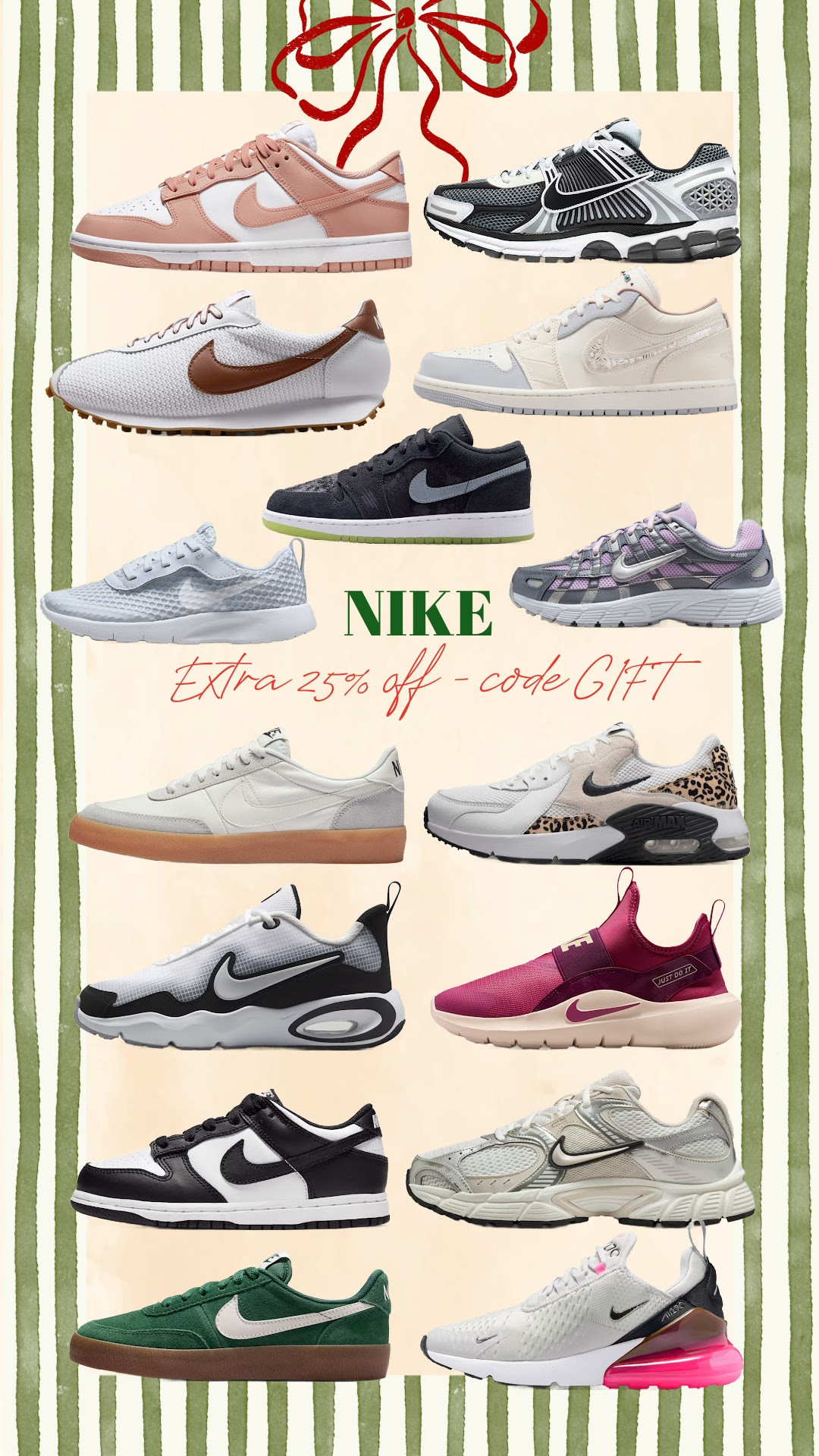 Nike Deals
Use Code Gift to save an extra 25% off

Sarah Joy, gift ideas, sneakers, sports, sales, Christmas 

 #LTKSaleAlert #LTKKids #LTKMens