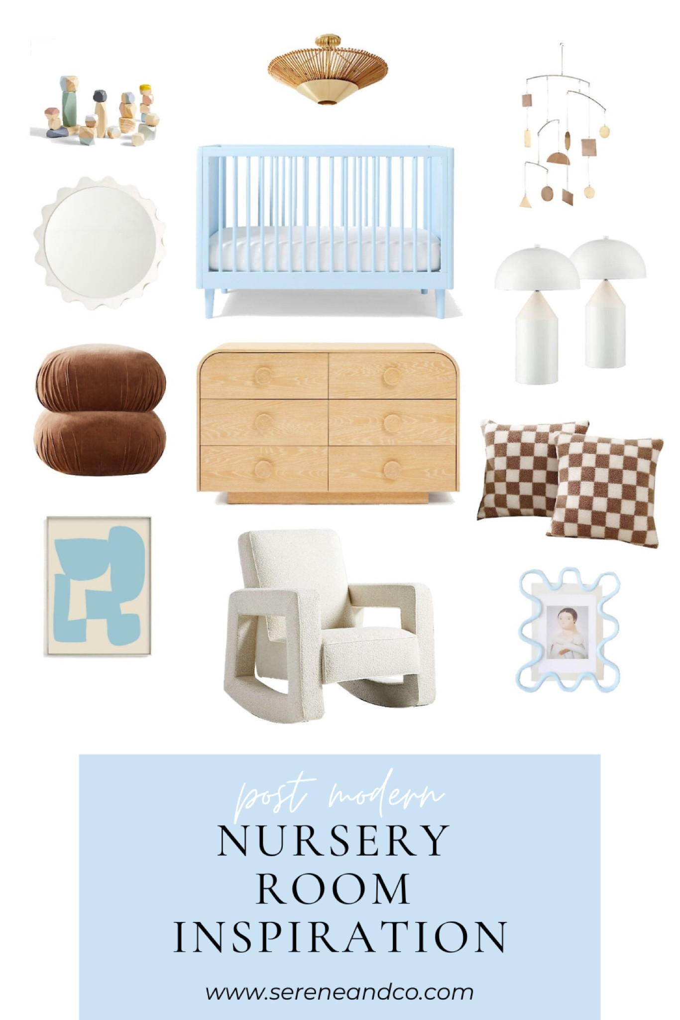 A calm and colorful post modern gender neutral baby nursery. 

#LTKbaby #LTKhome
