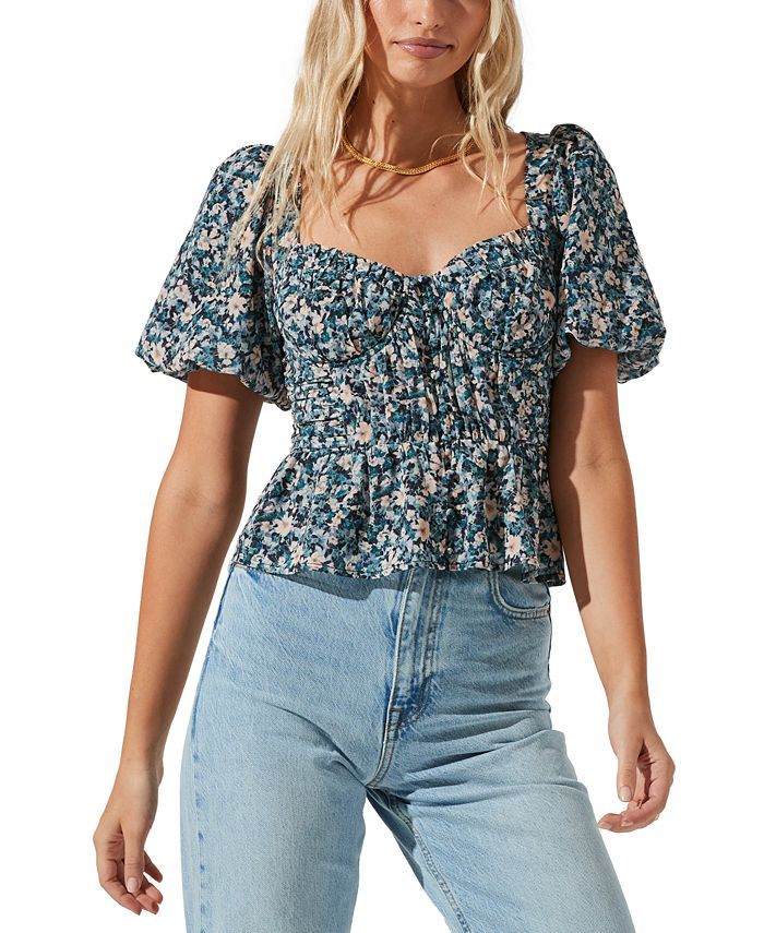 ASTR the Label Clairemont Printed Top & Reviews - Tops - Women - Macy's | Macys (US)