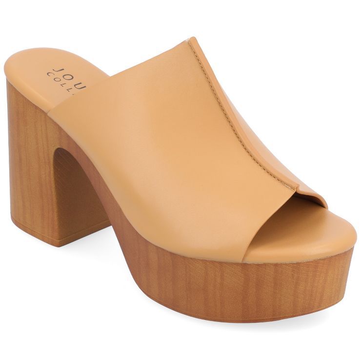 Journee Collection Womens Lorenza Tru Comfort Foam Platform Clog Open Toe Sandals | Target