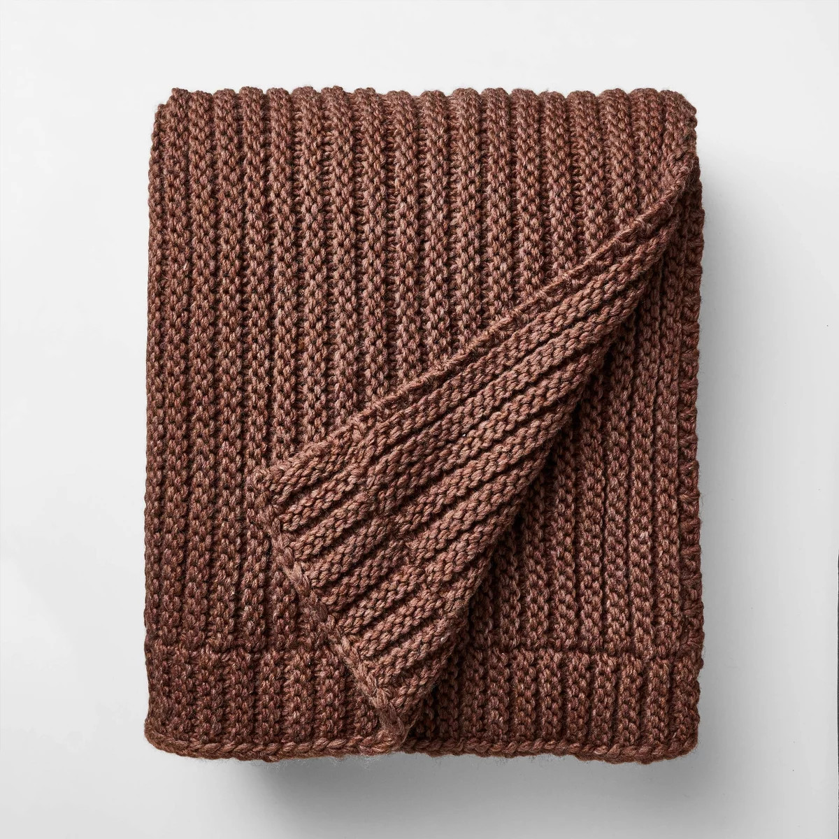 Rib Knit Throw Burgundy - Threshold™ designed with Studio McGee | Target