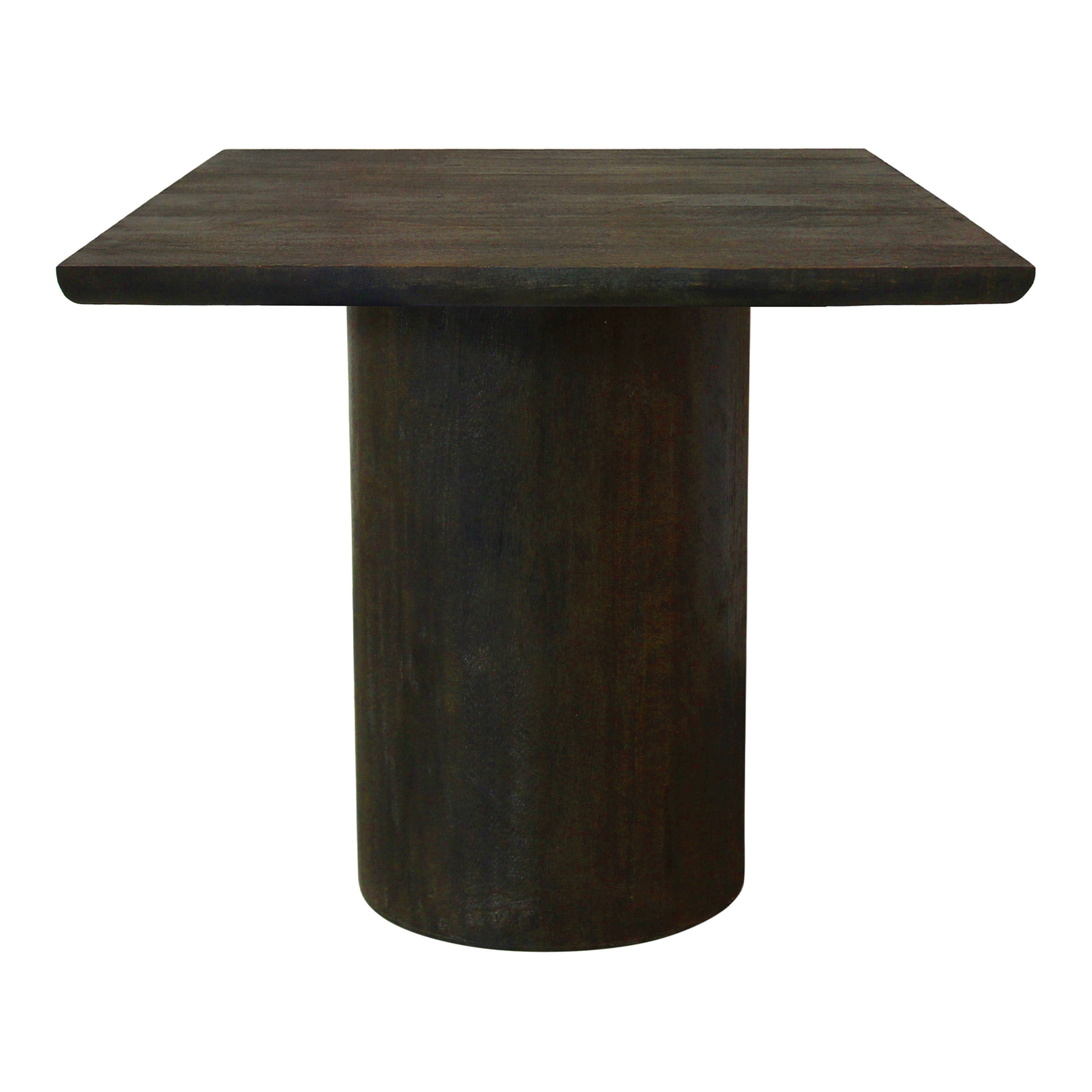 Pranav Deep Forest Brown Cylinder Pedestal Side Table | World Market