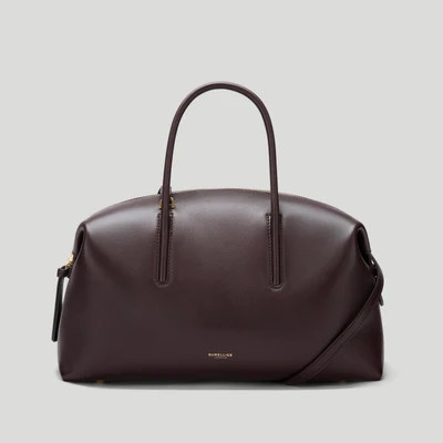 DeMellier The Midi Stockholm in Bordeaux Fine Grain Leather Top handle bag | DeMellier