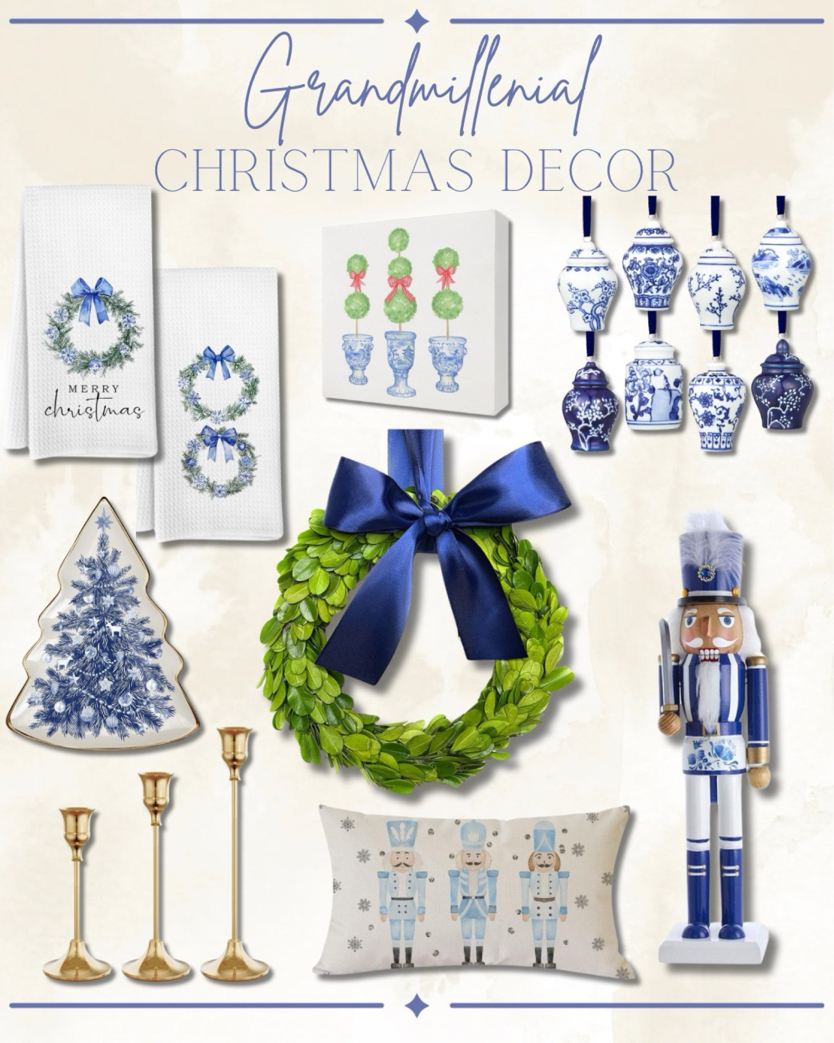If you love blue & white like me, check out these Grandmillenial Christmas decor finds ✨
•
#kristieincarolina #liketkit #style #shopthepost 
#rewardstylebloggers 
#holidaydecor #christmasdecor #homedecor 

#LTKHoliday #LTKHome #LTKSeasonal