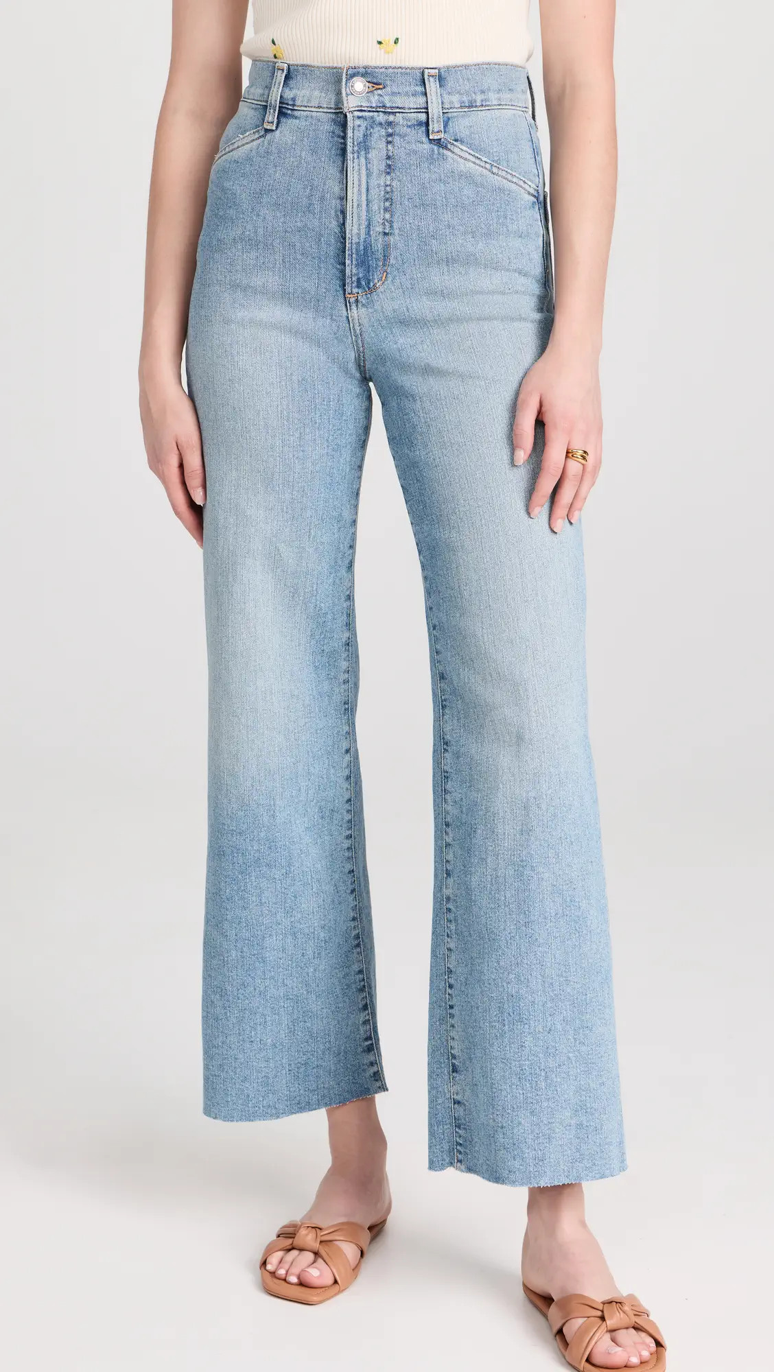 The Mischa Super High Rise Wide Leg Ankle Jeans | Shopbop