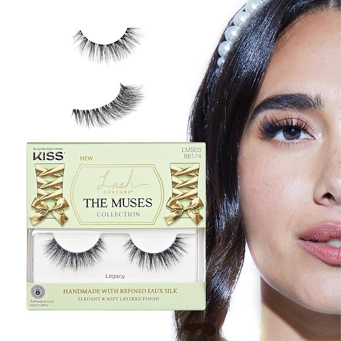 KISS The Muses, False Eyelashes, 'Legacy', 12mm, Includes 1 Pair, Easy to Apply, Reusable Lash Cl... | Amazon (US)