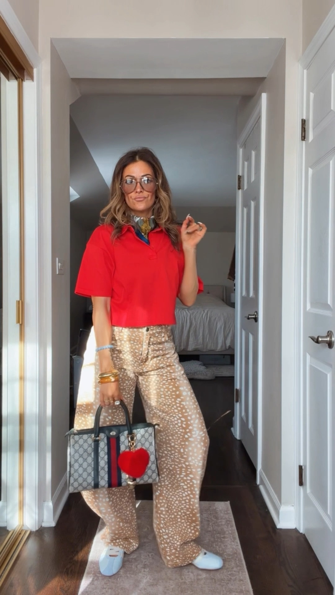 Wearing a small in jeans and tts in shoes