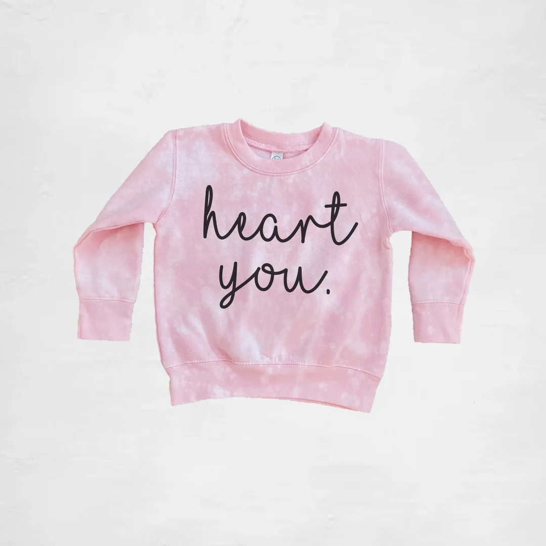 Heart You youth Sweatshirt / toddler sweatshirt / love sweatshirt / youth Valentine’s Day sweat... | Etsy (US)