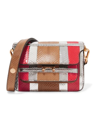 Trunk mini striped ayers shoulder bag | NET-A-PORTER (UK & EU)