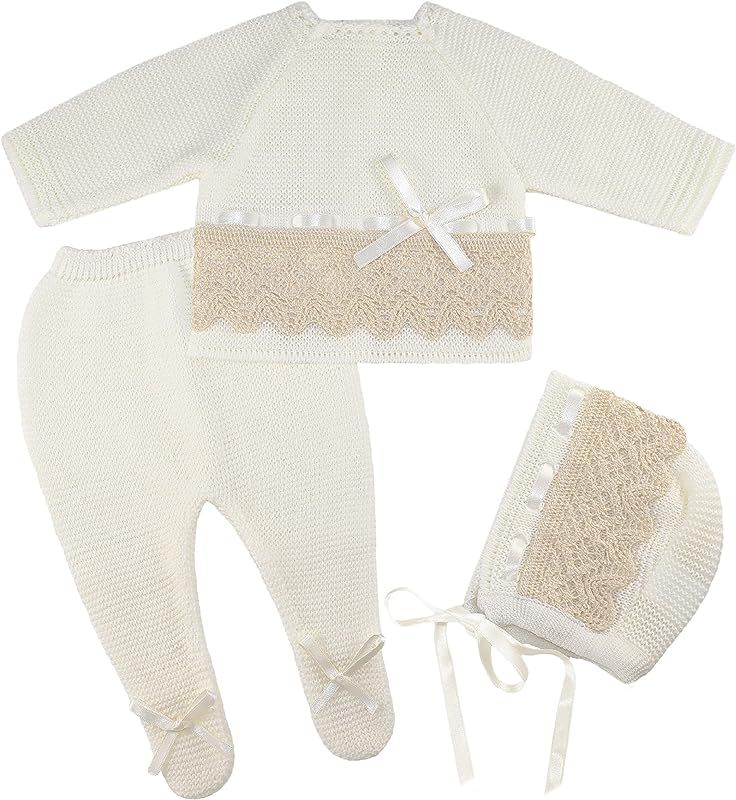 Escalett Layette Newborn Baby Knitted Clothes Set, Coming Home Infant Knit Outfit for Boys and Gi... | Amazon (US)