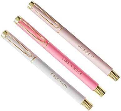 Sweet Water Decor Metal Boss Lady Pen Set Inspirational Motivational Quotes Ballpoint Pen Chic Of... | Amazon (US)