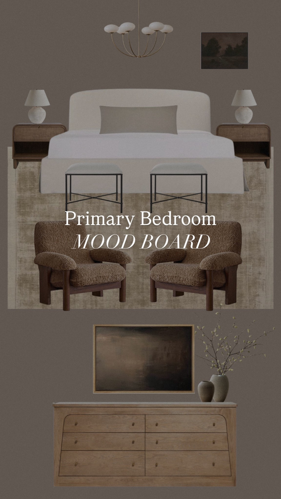 Primary Bedroom Mood Board! 🐻🥥🤎