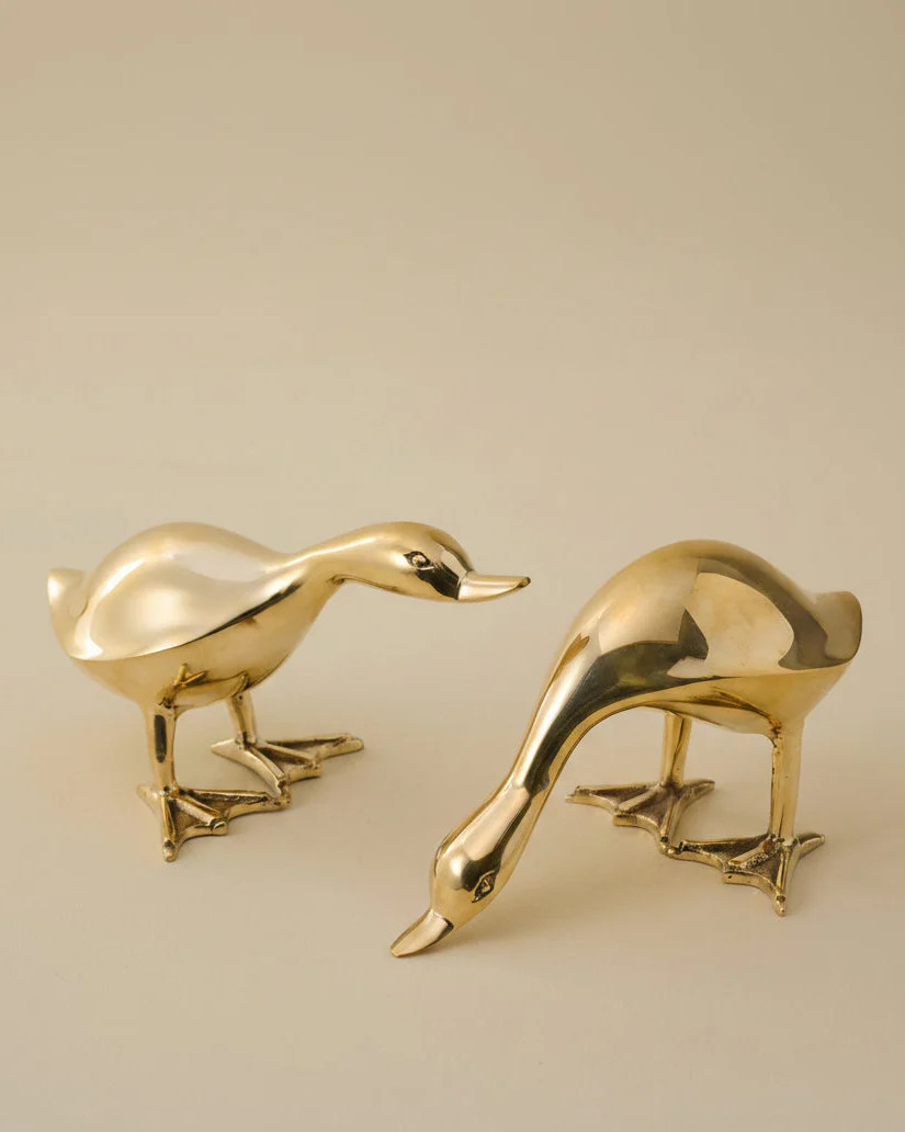 Antique Inspired Solid Brass Duck | Magnolia