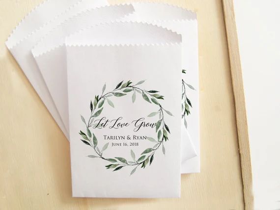 25 Wedding Seed Packets, Let Love Grow Packets, Custom Bridal Shower Packets | Etsy (US)